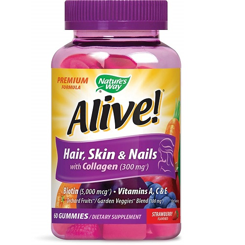 alive hair skin nails gummy Image 1