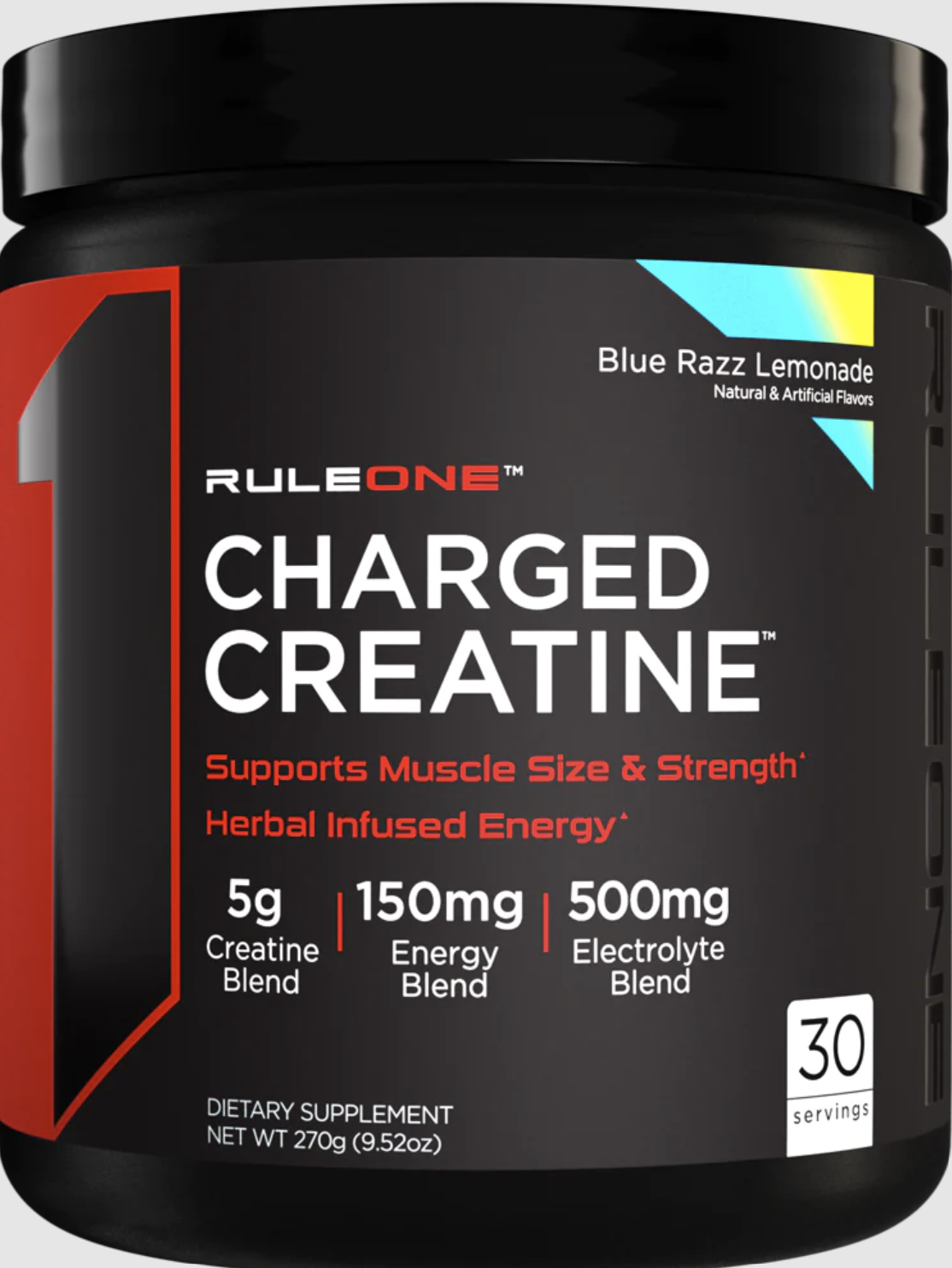 R1 Charged Creatine Blue Razz Lemonade | Energized Creatine Image 1