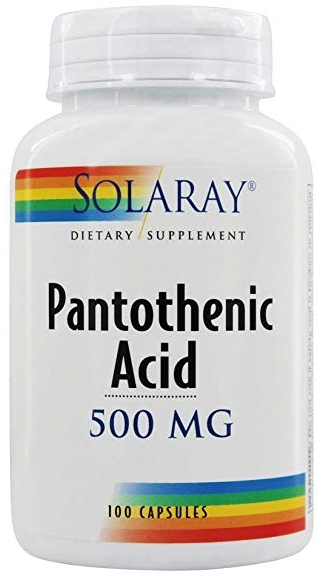pantothenic acid 100ct 500mg Image 1