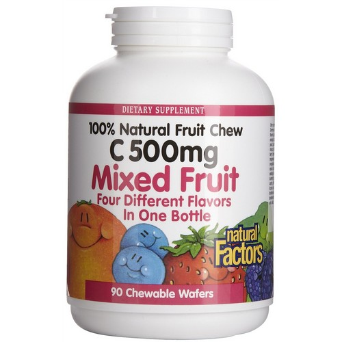vitamin c 500mg mix fruit 90chew Image 1