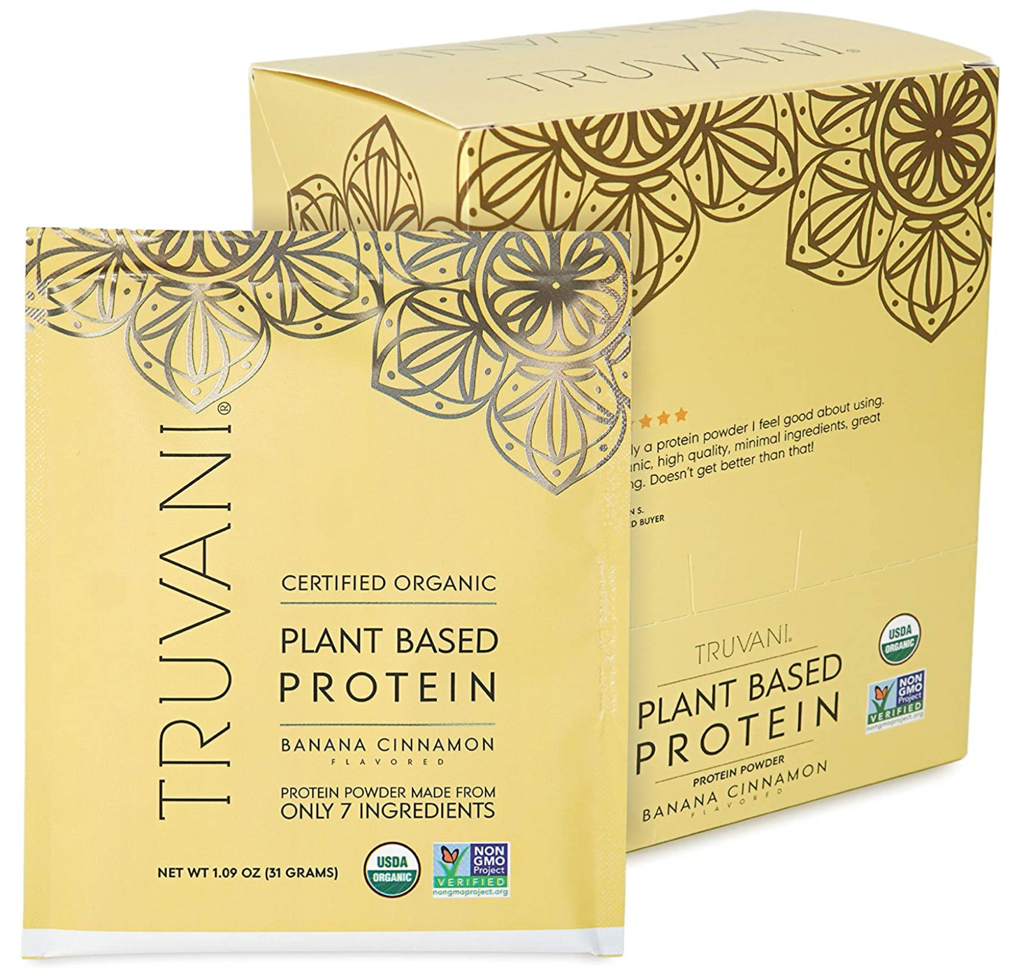 Plant Protein Single Serving Packet | Banana Cinnamon Image 1