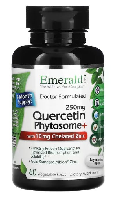 quercetin 250mg zinc 10mg 60cp Image 1