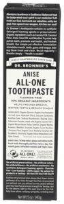 dr bronner toothpaste anise 5oz Image 1