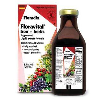 Floradix | Floravital Iron + Herbs | Gluten-Free | Yeast-Free Image 1