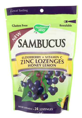 Sambucus Organic Zinc Lozenges Honey Lemon Image 1