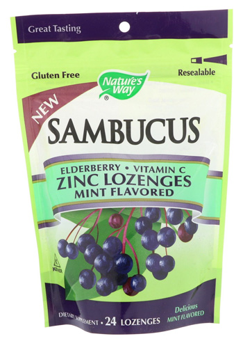 Sambucus Organic Zinc Lozenges Peppermint Image 1
