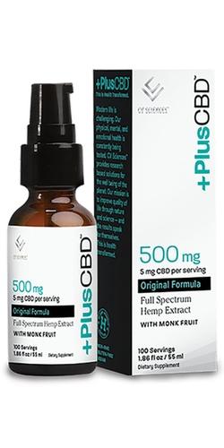 +Cbd Pump 500mg Unsweetened - 5mg CBD per serving - Original Formula - Full Spectrum Hemp Extract Image 1