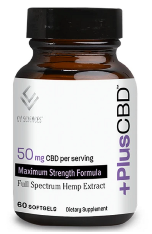 +CBD Softgels 50mg Extra Strength Image 1