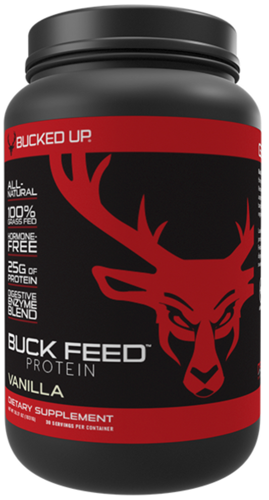 Buck Feed Protein Powder Vanilla Image 1