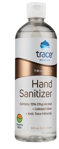 Hand Sanitizer | Contains 70% Ethyl Alcohol | + Colloidal Silver | + Ionic Trace Minerals | Cucumber Melon Scented Image 1