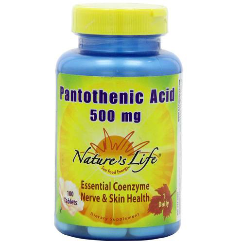 PANTOTHENIC ACID 100CT 500MG Image 1