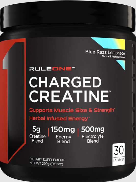 R1 Charged Creatine Blue Razz Lemonade | Energized Creatine Image 1