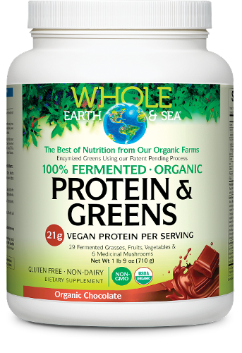 Whole Earth & Sea 100% Fermented Organic Protein & Greens | Chocolate Image 1
