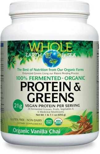 Whole Earth & Sea 100% Fermented Organic Protein & Greens | Vanilla Chai Image 1