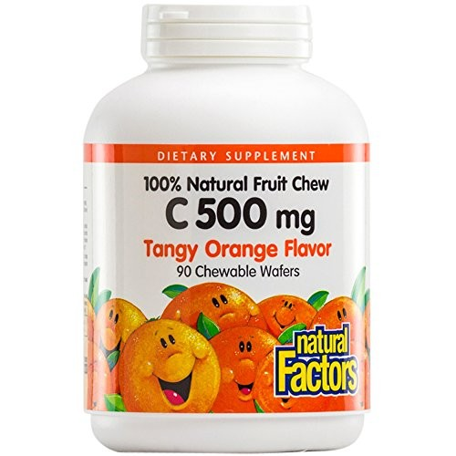 C 500 MG NATURAL FRUIT CHEWS TANGY ORANGE Image 1