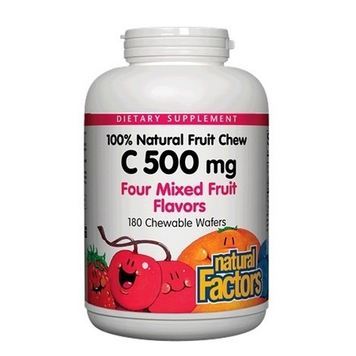 C 500 MG NATURAL FRUIT CHEWS MIXED FRUIT Image 1
