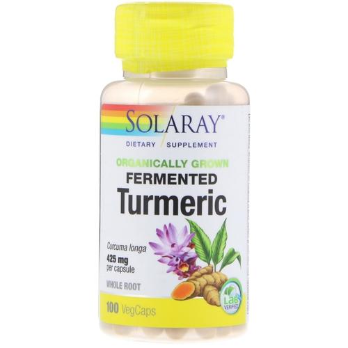 Organically Grown Fermented Turmeric Root 100ct Image 1