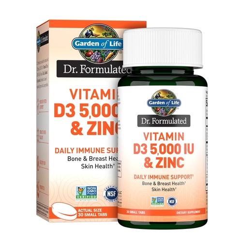Dr. Formulated Vitamin D3 5000 IU and Zinc Image 1