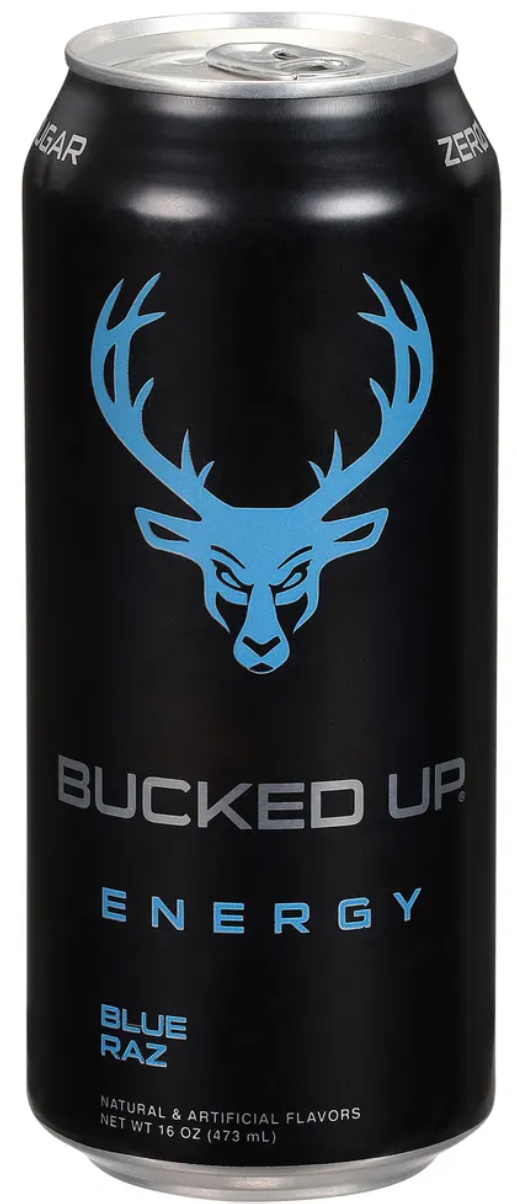 Bucked Up Energy Drink | Blue Raz Image 1