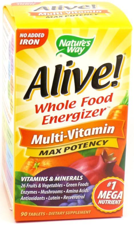 Alive! Max3 Daily MultiVitamin (no iron added) Image 1