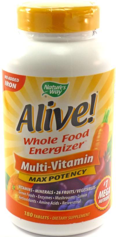 Alive! Max3 Daily MultiVitamin (no iron added) Image 1