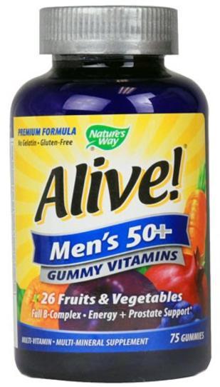 Alive! Men’s 50+ Gummy Vitamins Image 1