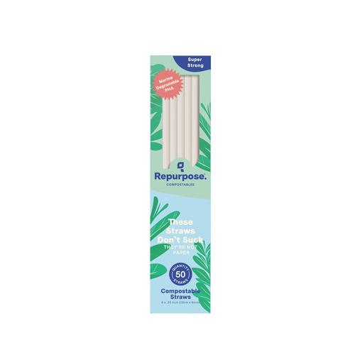 Compostble Straws 50ct Image 1
