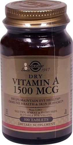 Dry Vitamin A 1500mcg Image 1
