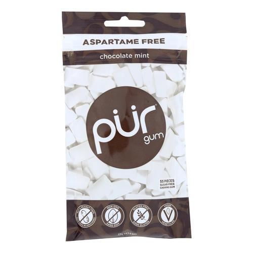 Pur Gum Chocolate Mint 55 Pieces | Aspartame Free Image 1