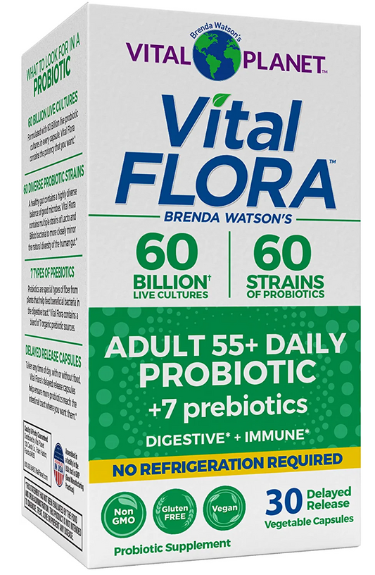 Vital Flora | 60 Billion 60 Strains | Adult 55+ Probiotic Image 1