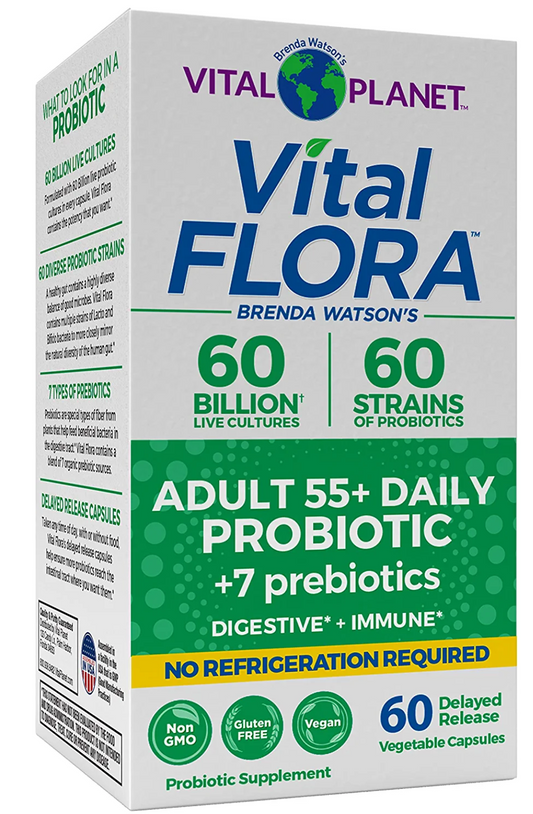 Vital Flora | 60 Billion 60 Strains | Adult 55+ Probiotic Image 1