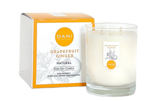 DANI Large Glass Candle Grapefruit Ginger Image 1