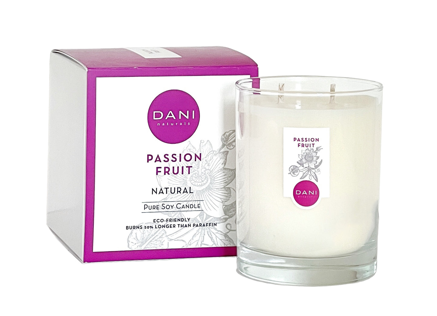 DANI Large Glass Candle Passion Fruit Image 1