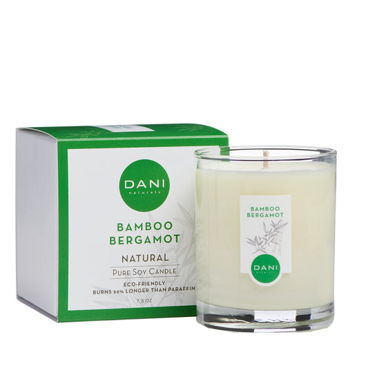 DANI Small Glass Candle Bamboo Bergamot Image 1
