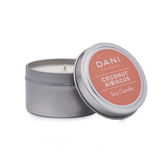 DANI 6oz Candle Tin Coconut Hibiscus Image 1