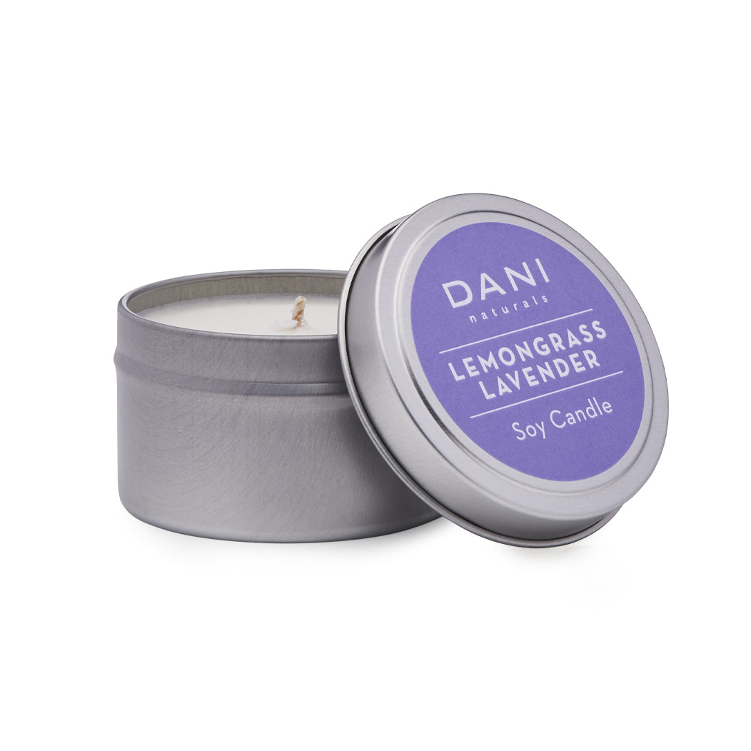 DANI 6oz Candle Tin Lemongrass Lavender Image 1