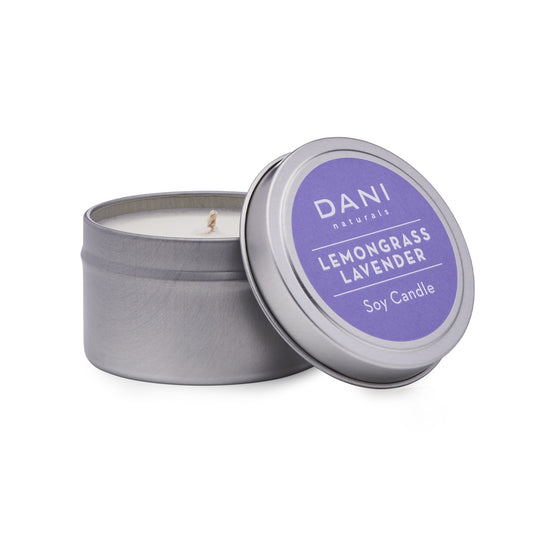 DANI 6oz Candle Tin Lemongrass Lavender Image 1