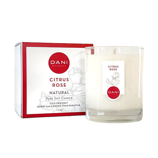 DANI Small Glass Candle Citrus Rose Image 1
