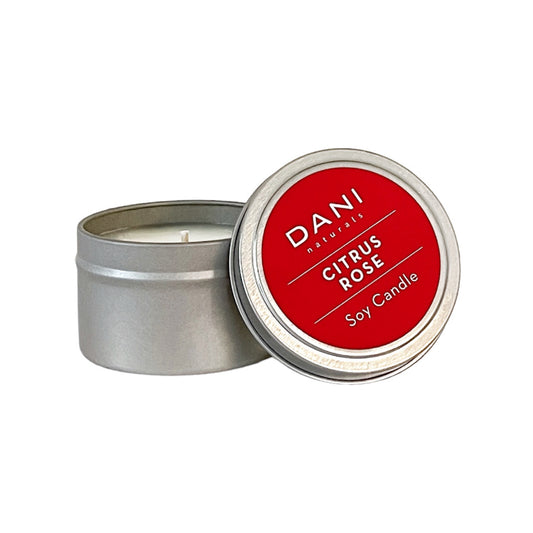 DANI 6oz Candle Tin Citrus Rose Image 1
