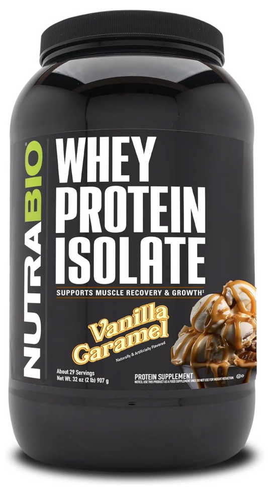 Whey Protein Isolate 2lb Vanilla Caramel Image 1