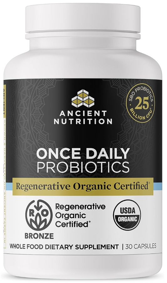 Daily Probiotics 25 Billion | Once Daily | Regenerative Organic Certified Image 1