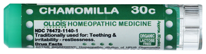 Chamomilla 30C Organic & Lactose-Free Pellets Image 1