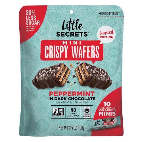 Peppermint Creme Mini Crispy Wafers Image 1