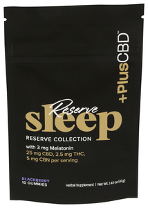 Reserve Sleep 3mg Melatonin 25mg CBD 2.5mg THC Blackberry Gummies Image 1