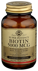 Biotin 5000 Mcg Vegetable Capsules Image 1