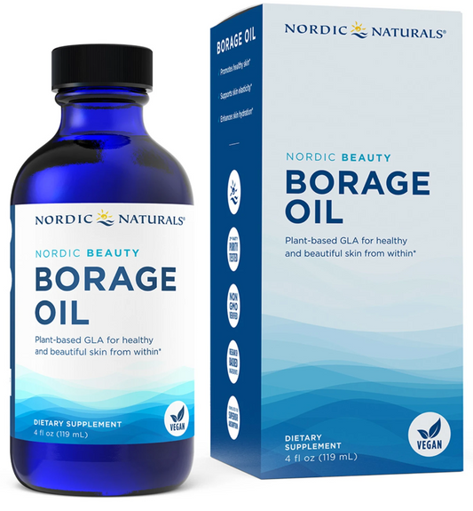 Borage Oil  | Plant Based GLA for healthy and beautiful skin from within | 480 mg of omega-6 gamma-linolenic acid (GLA) Image 1