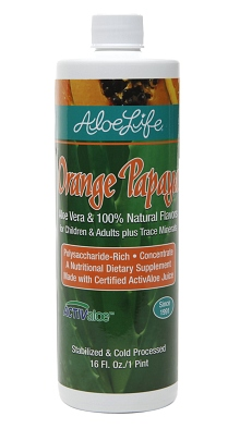 Aloe Life Whole Leaf Orange Papaya Aloe Juice Image 1