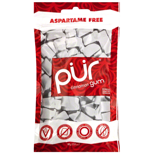 Pur Gum Cinnamon Gum | 55 Pieces | Aspartame Free Image 1