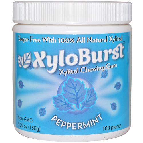 Peppermint Xylitol Gum Jar 100 Image 1
