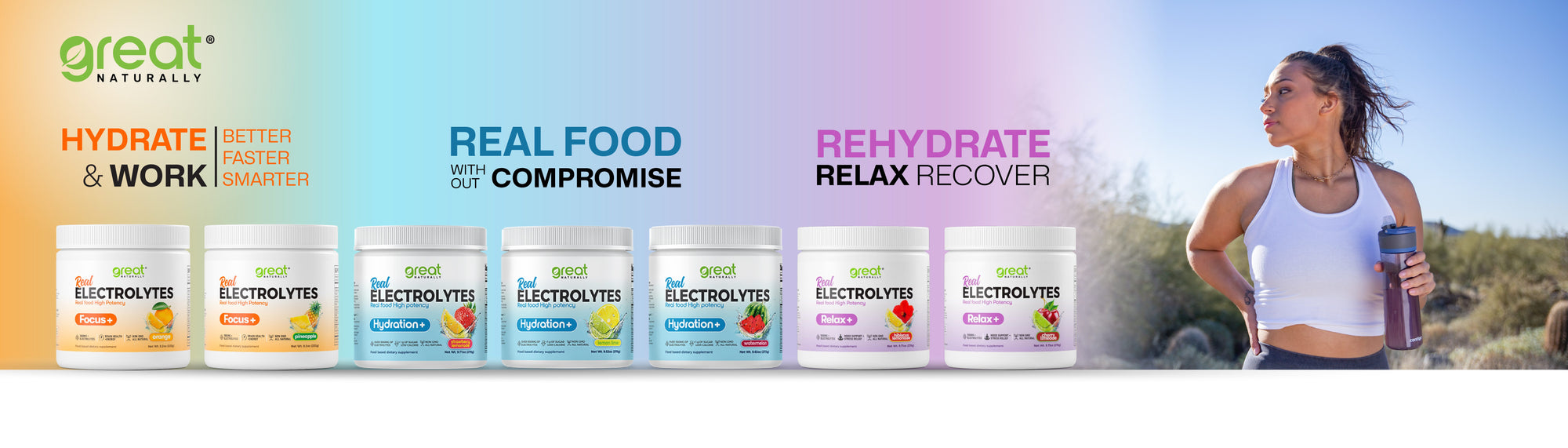 Great Naturally Real Electrolytes - hydrate, rehydrate, recover